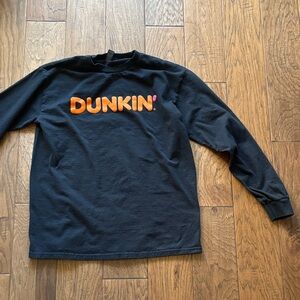 Dunkin' Black Long Sleeve Shirt Unisex
